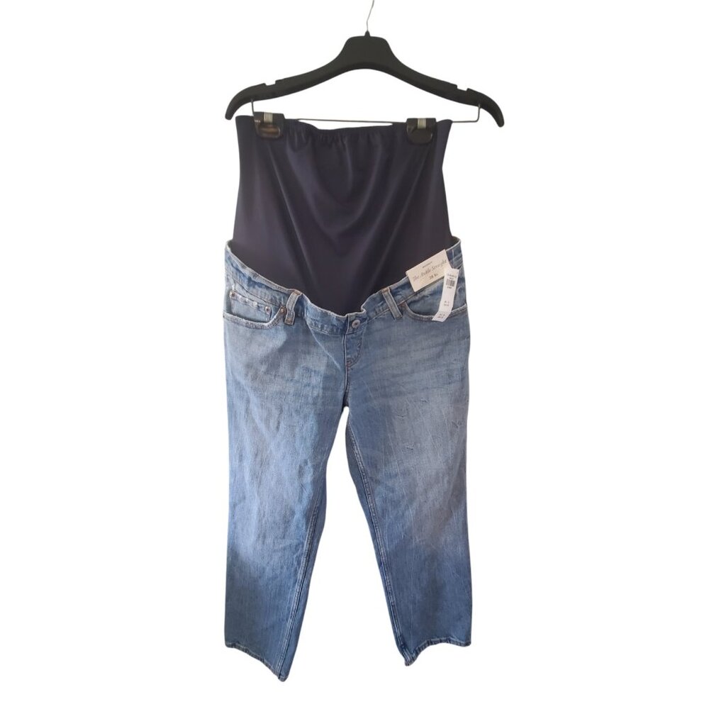 Abercrombie & Fitch Light Blue Maternity Jeans with Black Panel